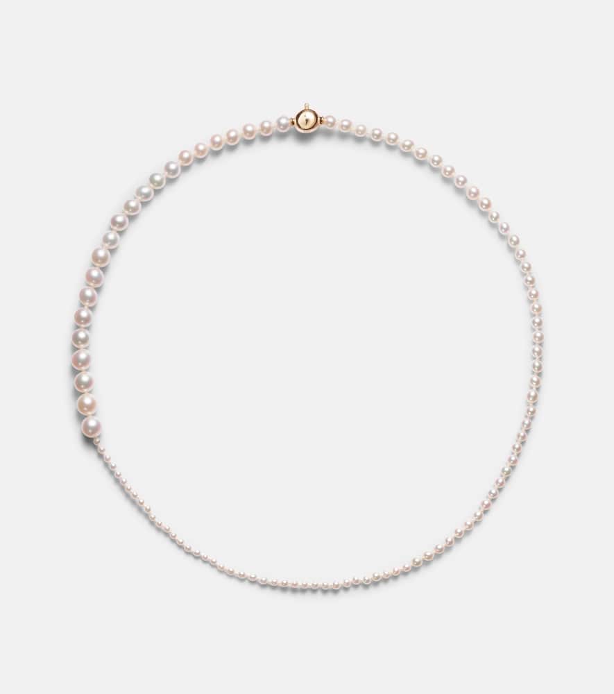 Petite Peggy 14kt gold and pearl necklace