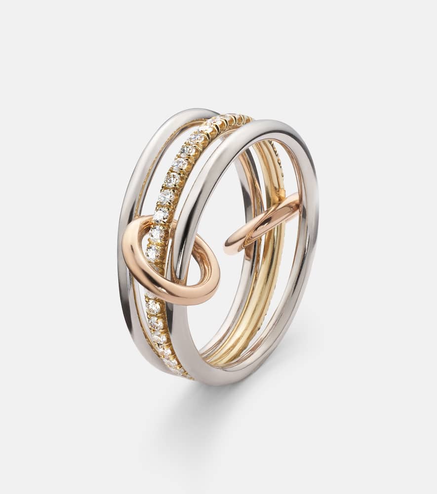 Sonny MX 18kt white, yellow and rose gold diamond ring