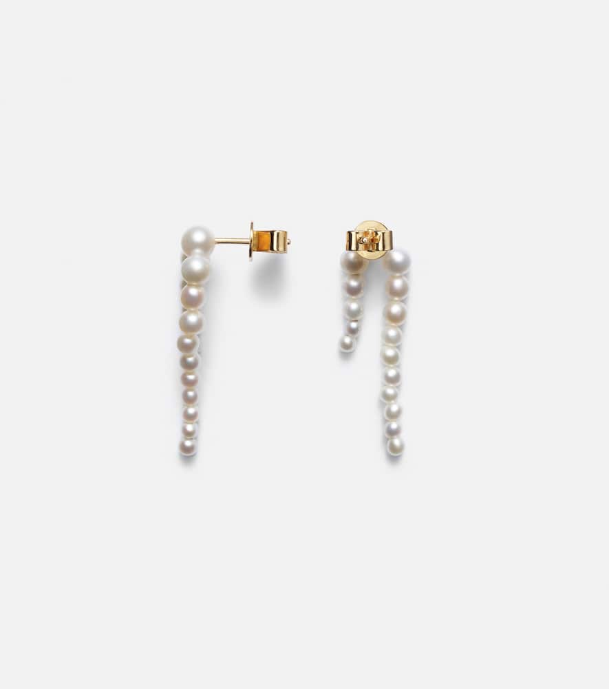 Petite Perle Nuit 14Kt gold and pearl earrings