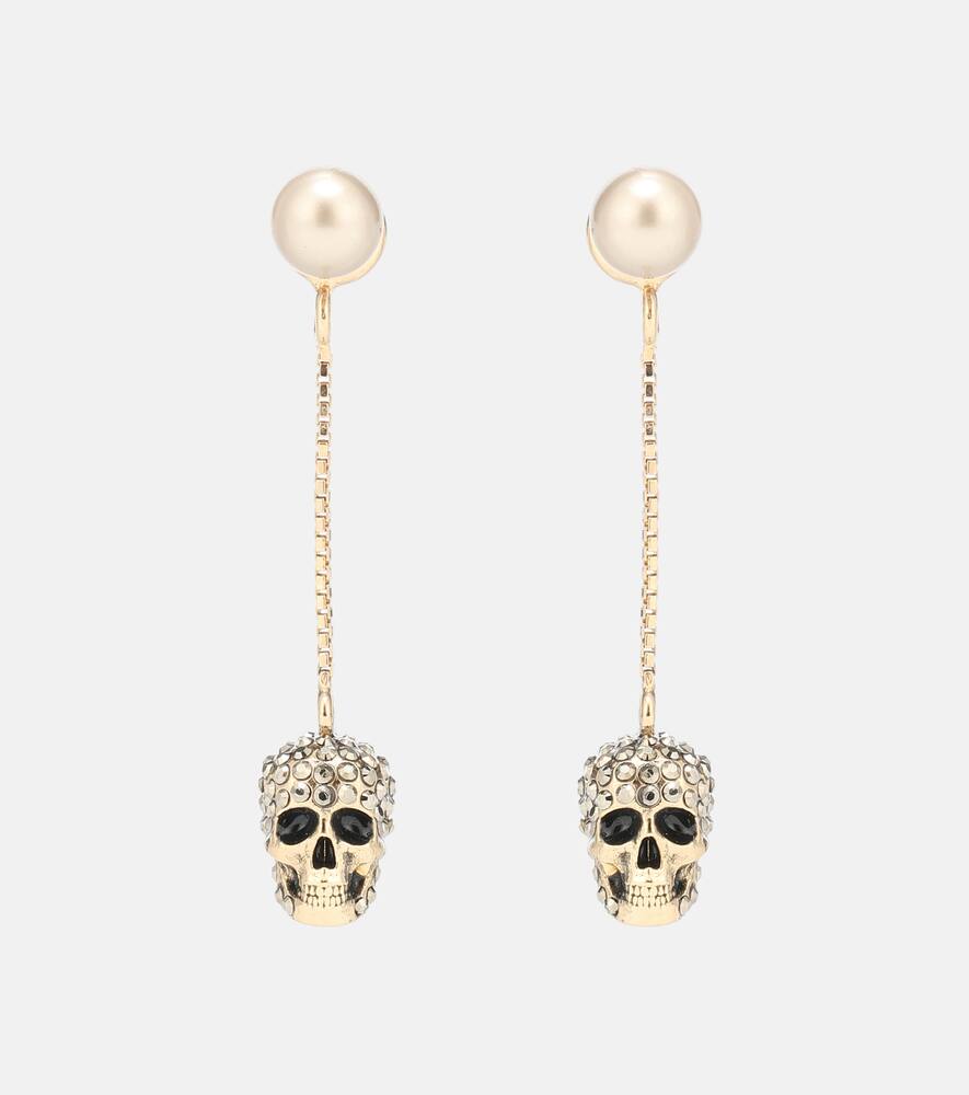 Skull crystal-embellished earrings