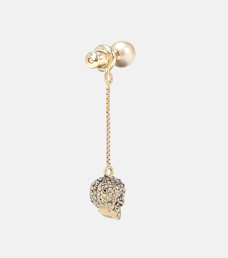 Skull crystal-embellished earrings