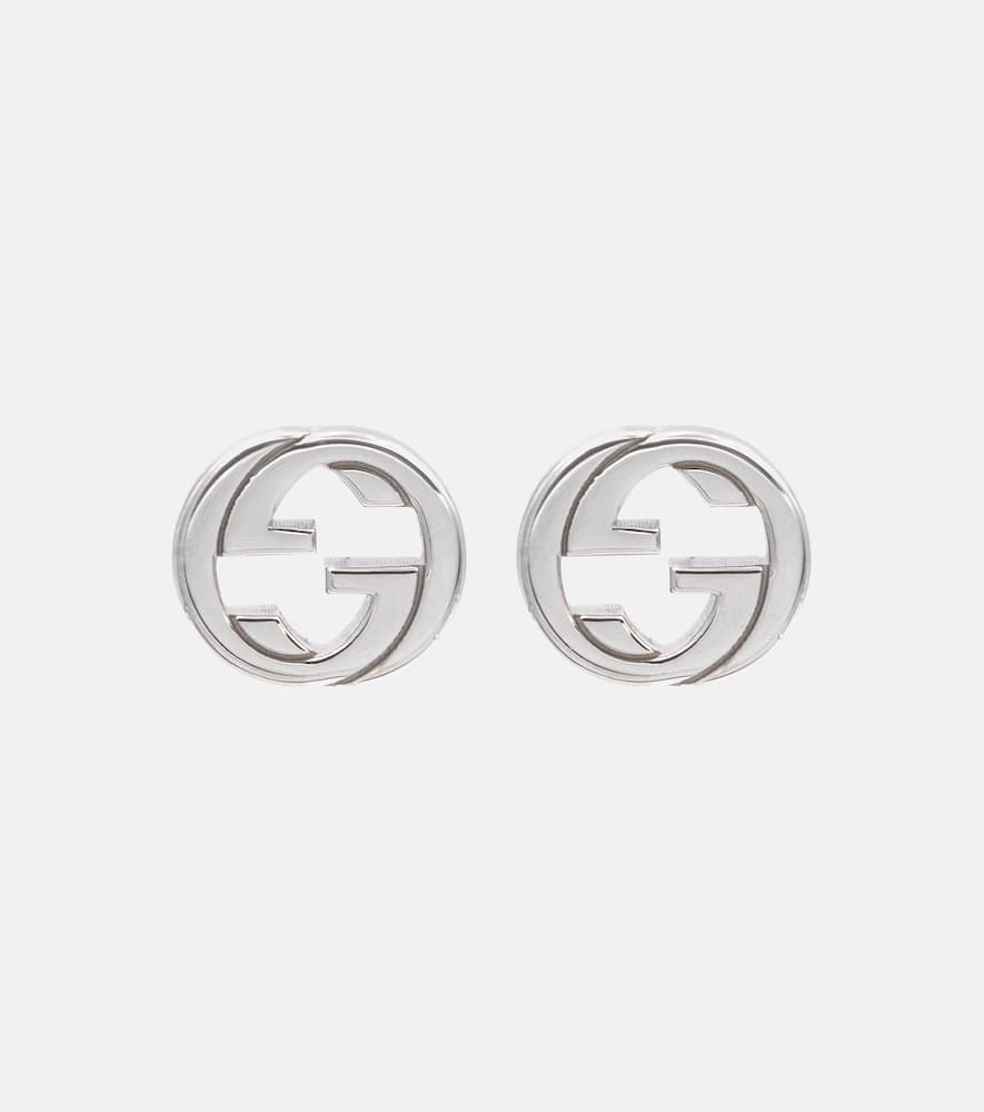 Interlocking G sterling silver earrings