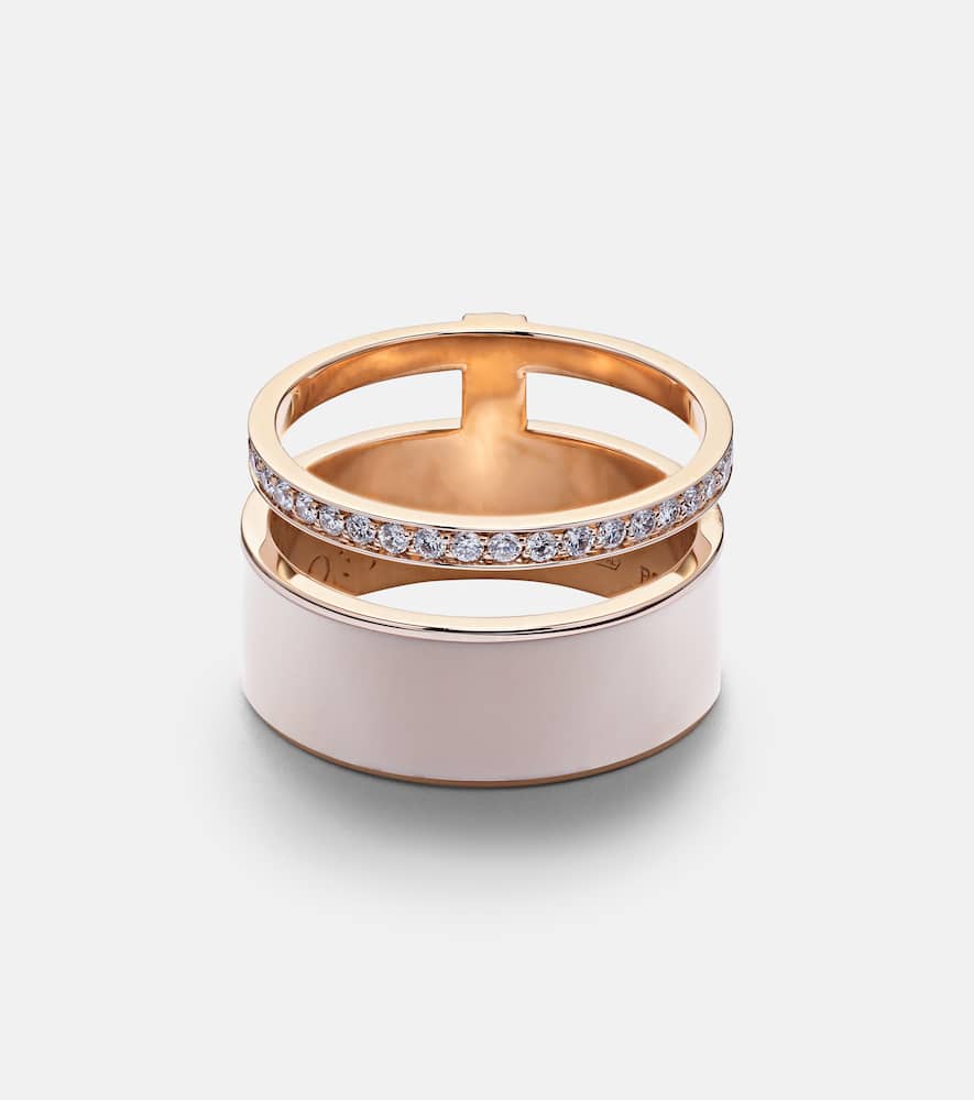 Berbere Module 18kt rose gold ring with diamonds