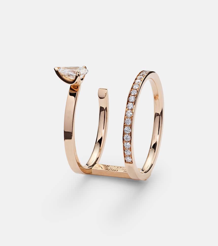 Serti Sur Vide 18kt rose gold ring with diamonds