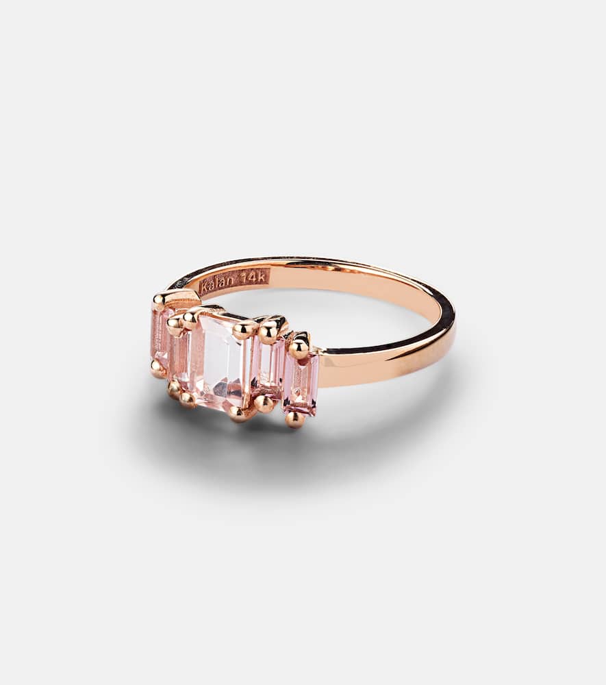14kt rose gold ring with morganite