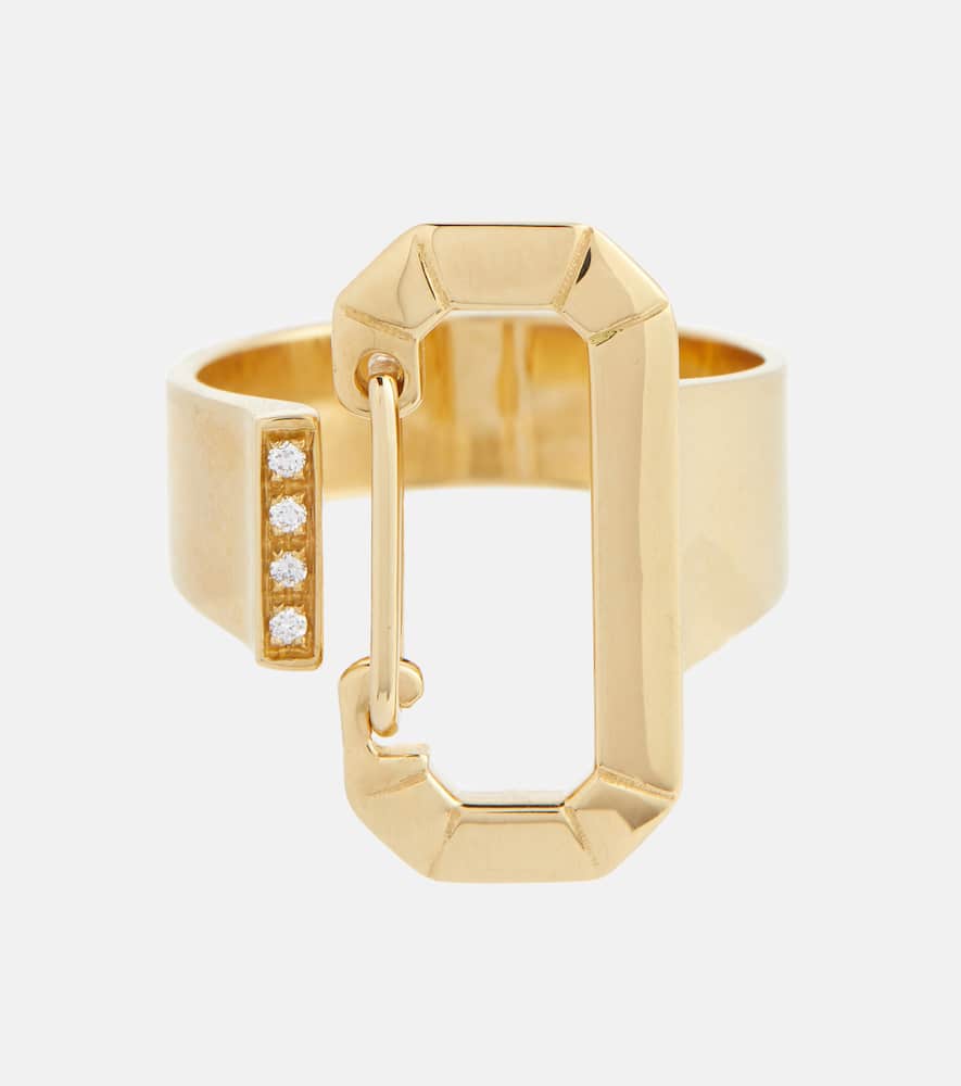 Eéra 18kt yellow gold ring with diamonds