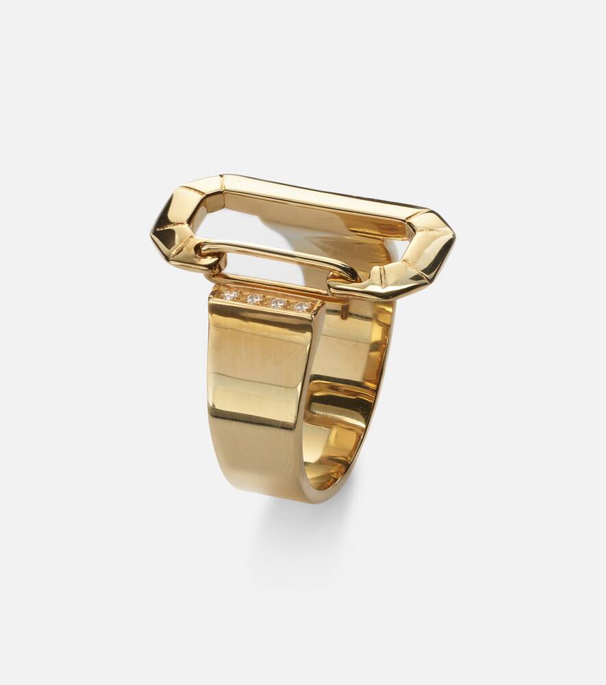 Eéra 18kt yellow gold ring with diamonds