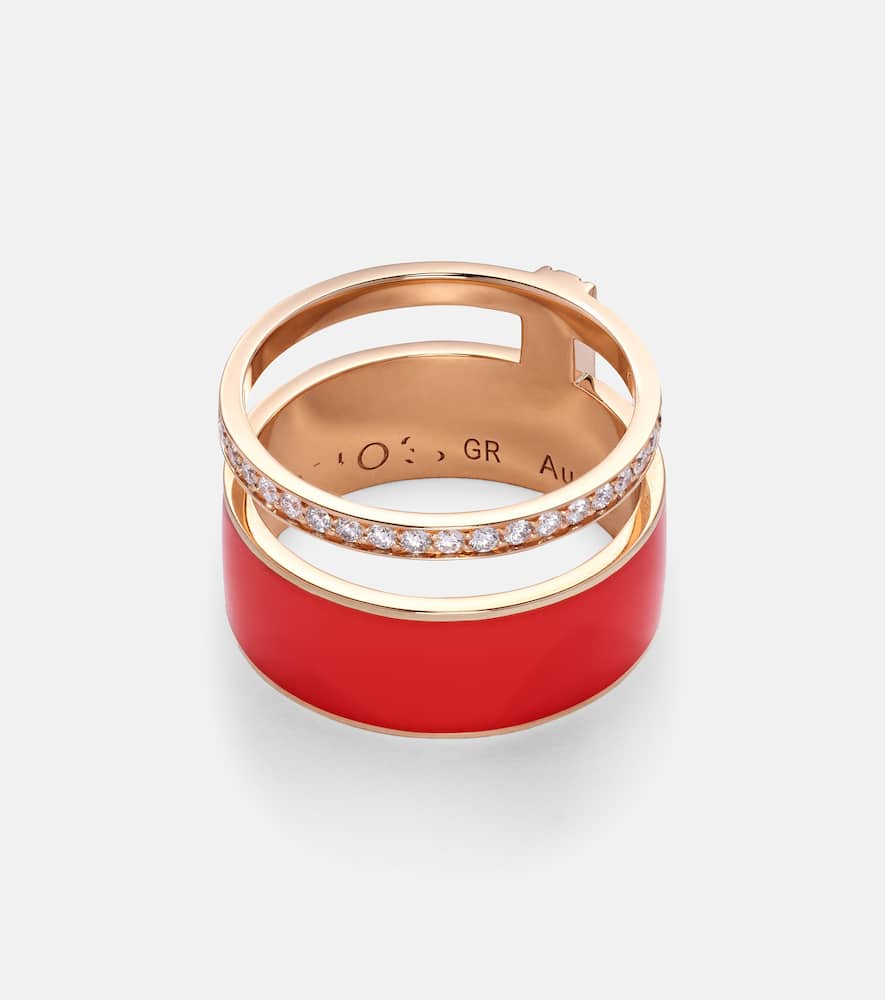 Berbere Chromatic rose gold ring with diamonds