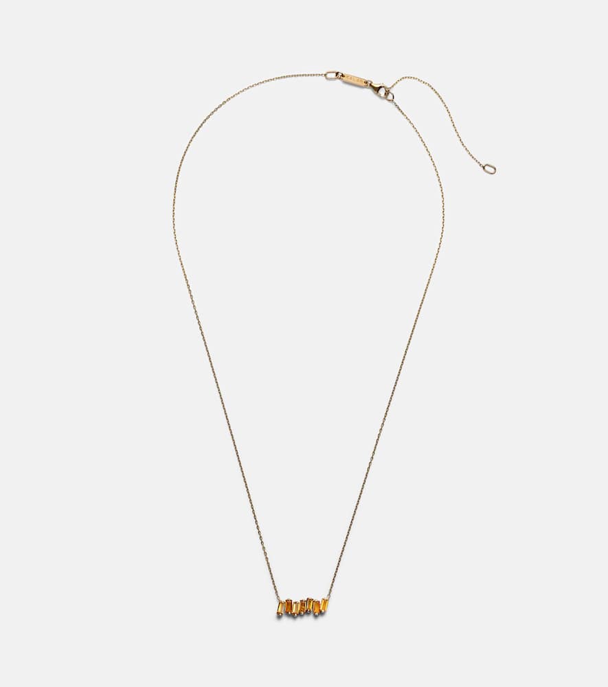 14kt yellow gold necklace with citrines