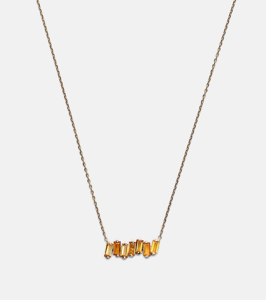 14kt yellow gold necklace with citrines
