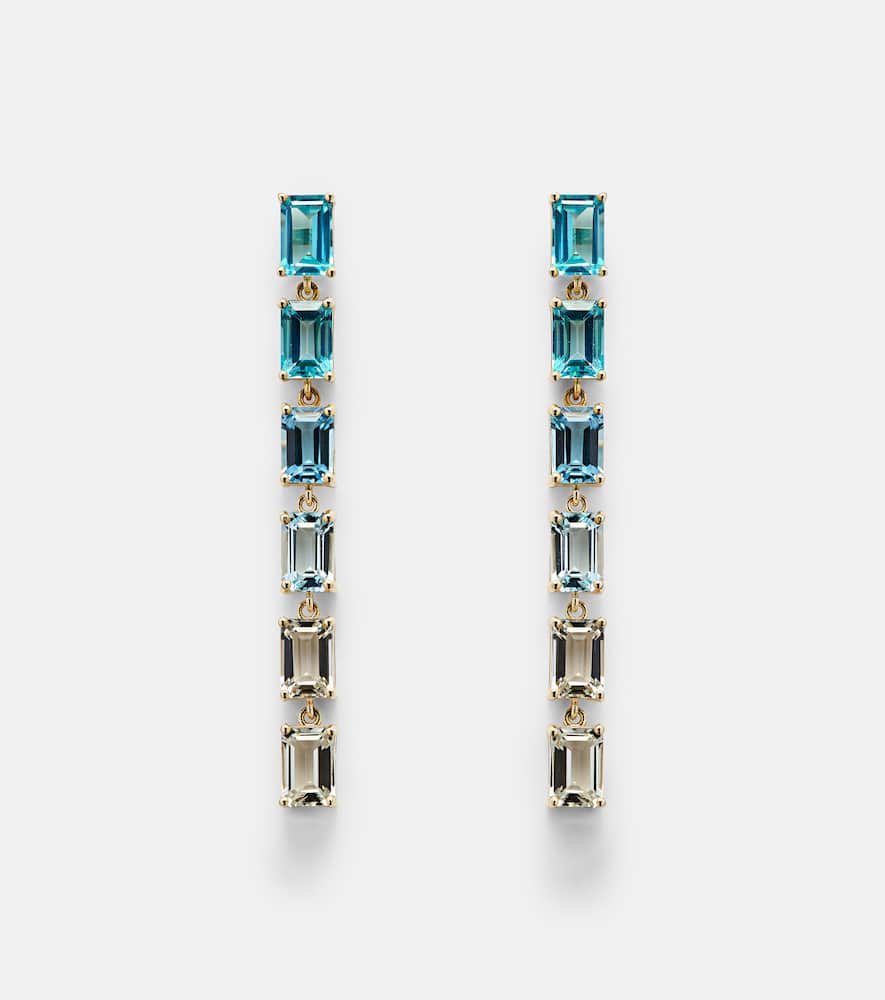 Dawn 14kt yellow gold earrings with topaz
