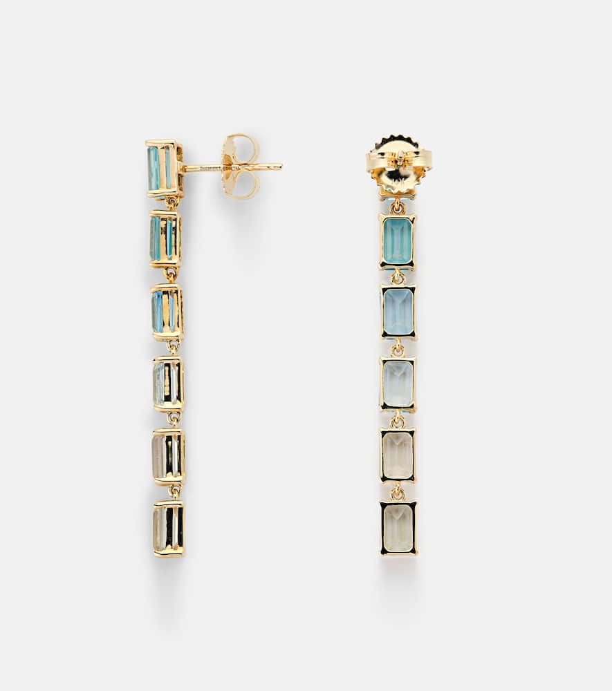 Dawn 14kt yellow gold earrings with topaz