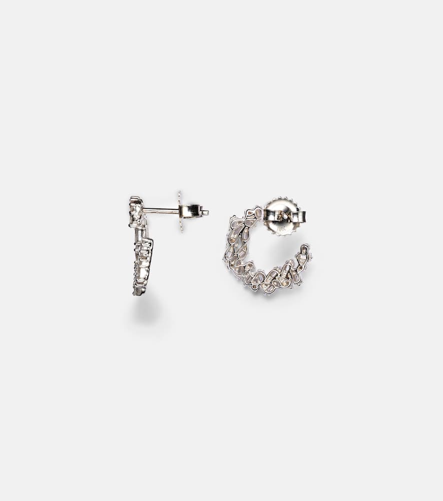 Chloé 18kt white gold hoop earrings with diamonds