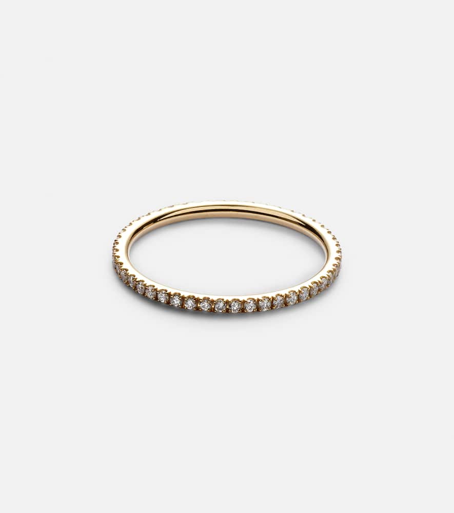 Thread Band 18kt gold ring with diamonds