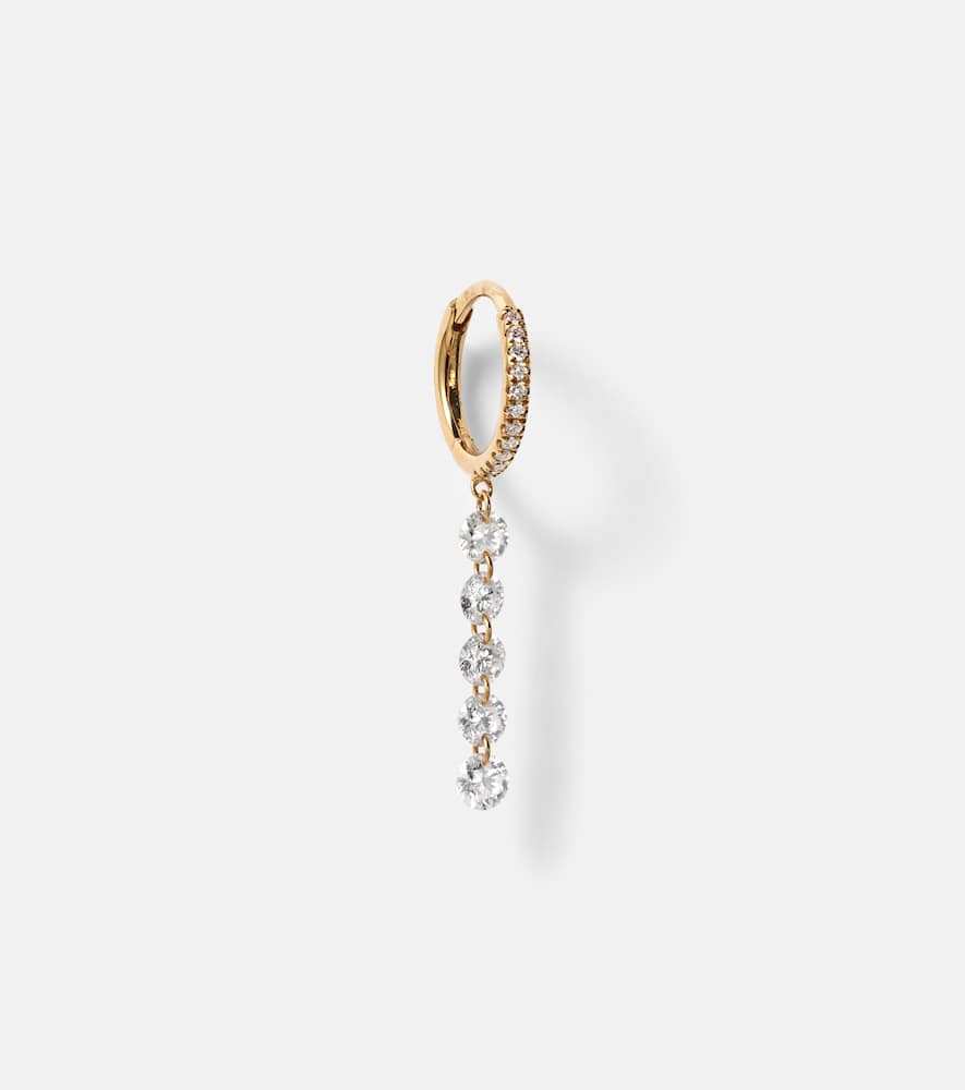 Persée Piercing 18kt gold single earring with diamonds