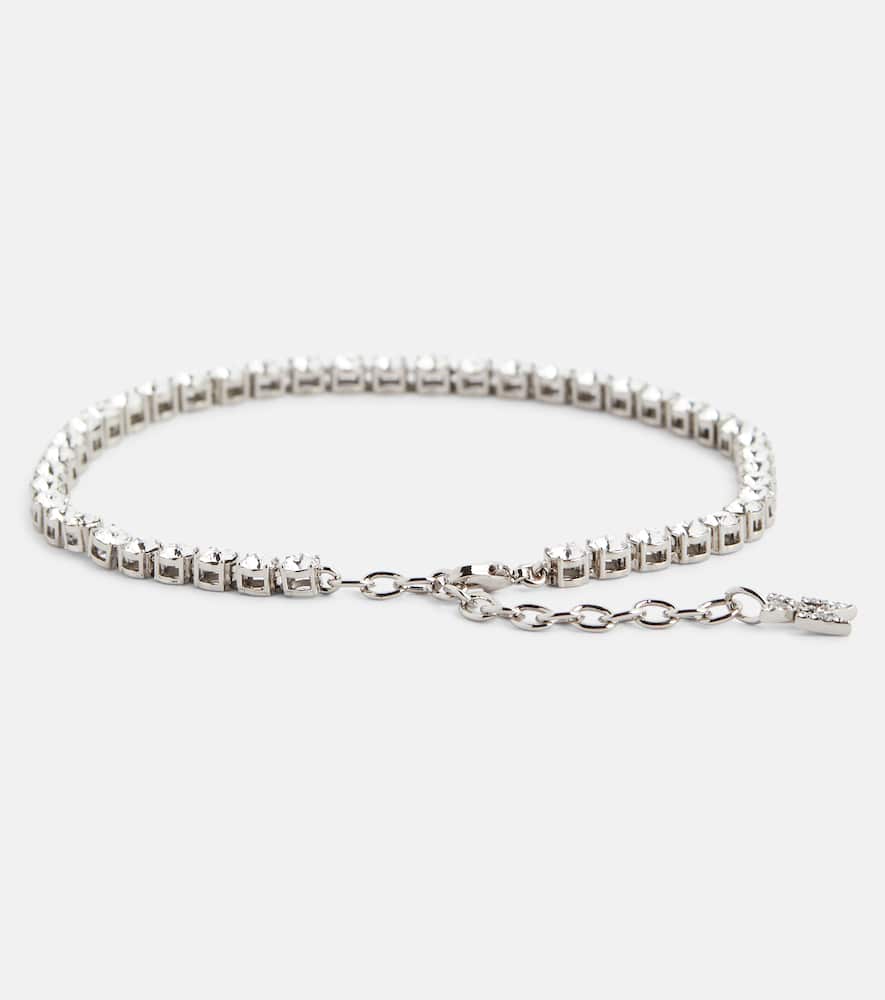 Tennis crystal-embellished anklet