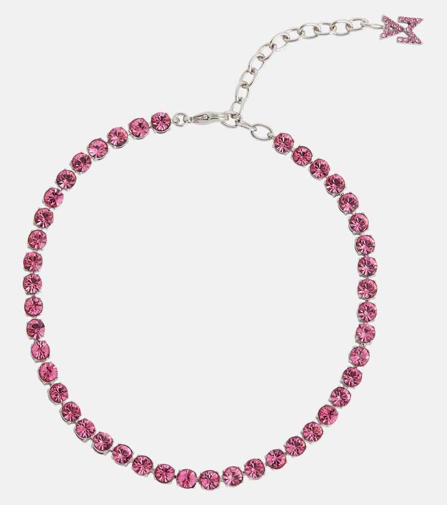 Tennis crystal-embellished anklet