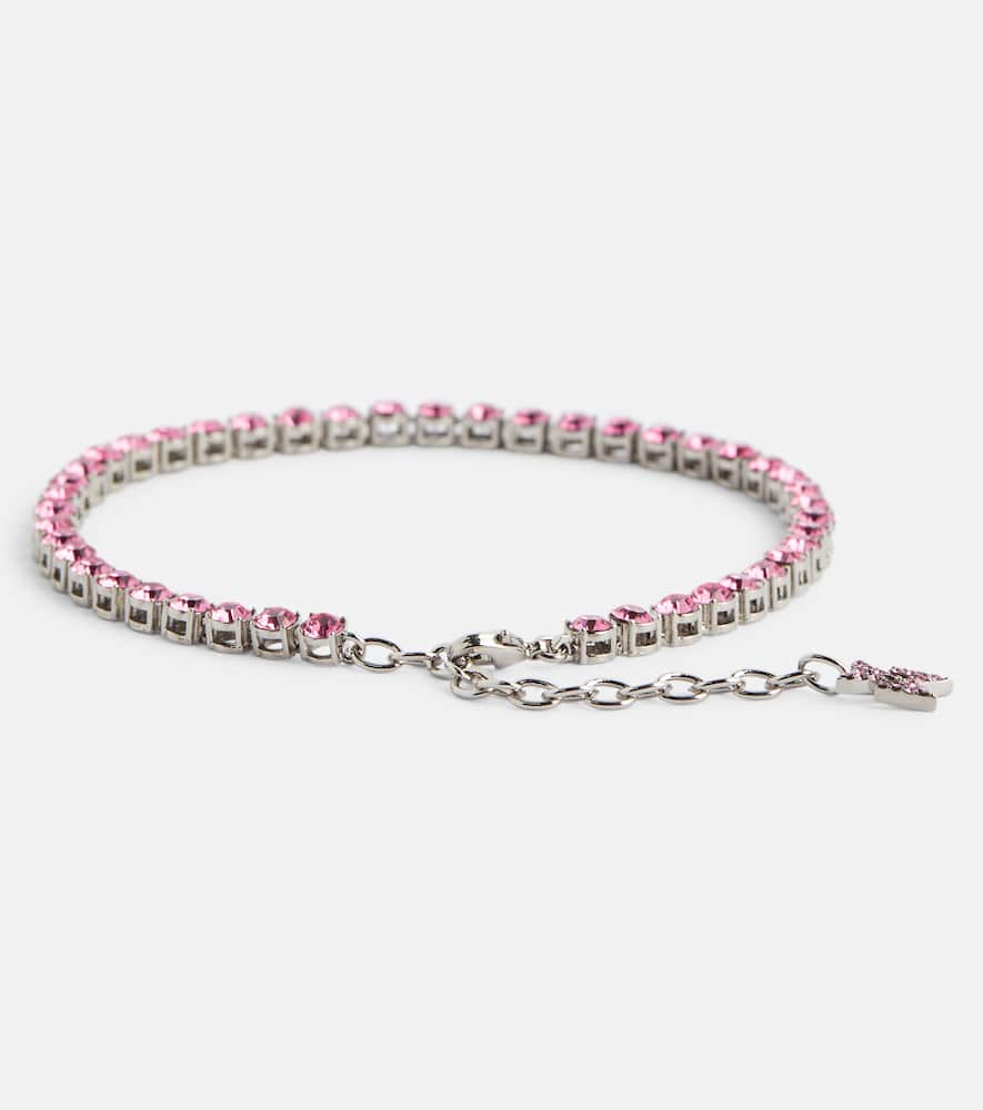 Tennis crystal-embellished anklet