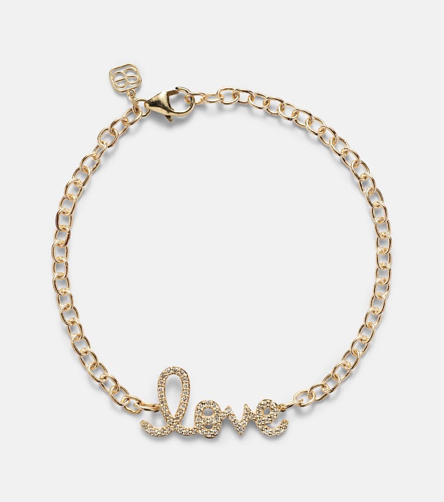 Love 14kt yellow gold and diamonds chainlink bracelet