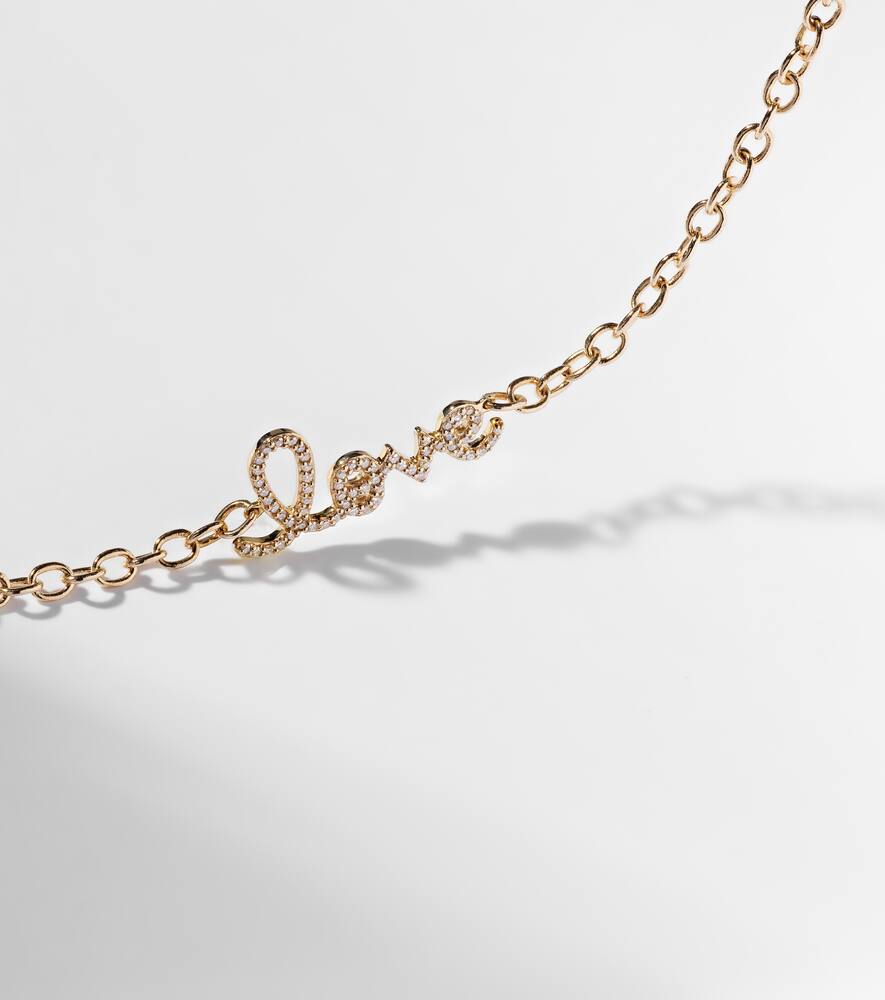 Love 14kt yellow gold and diamonds chainlink bracelet