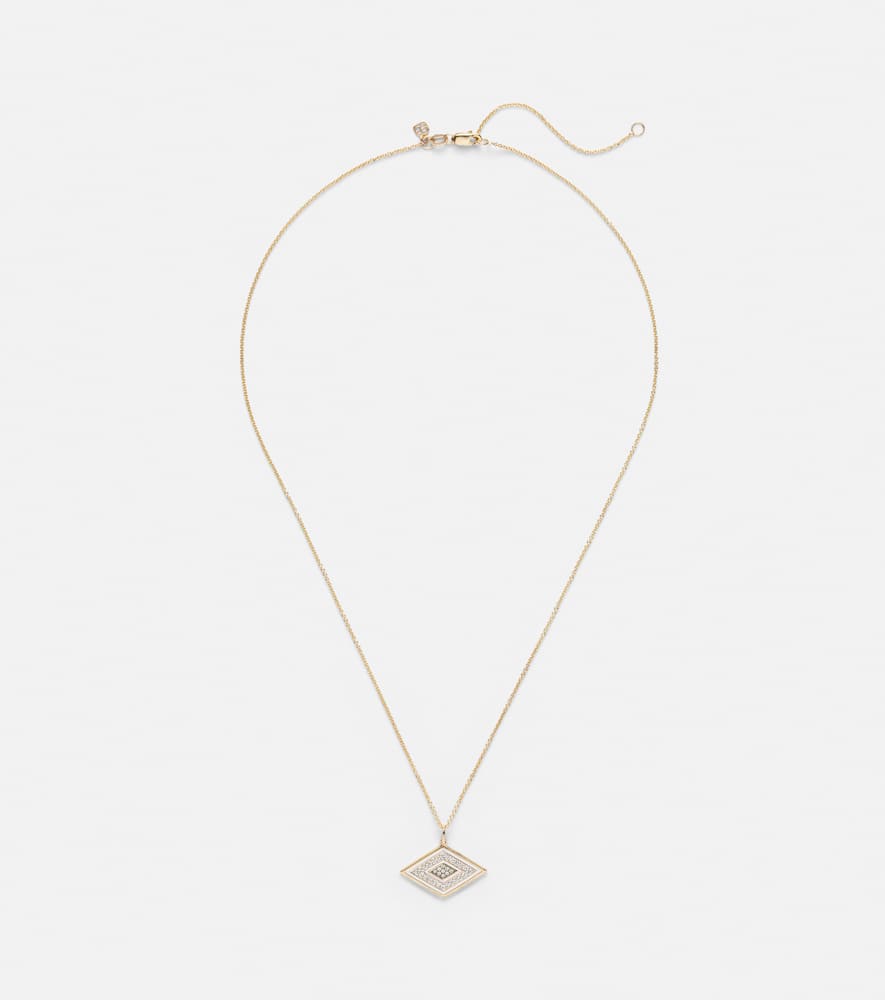 Groovy Eye 14kt yellow gold necklace with diamonds