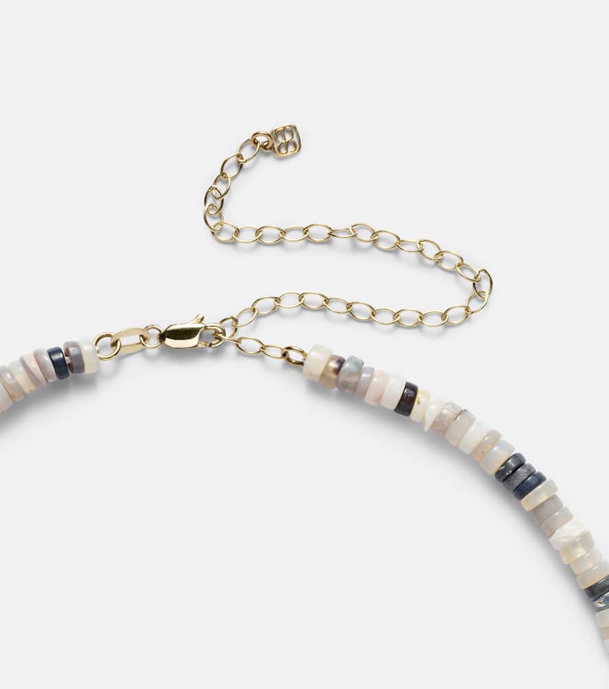 14kt yellow gold beaded choker