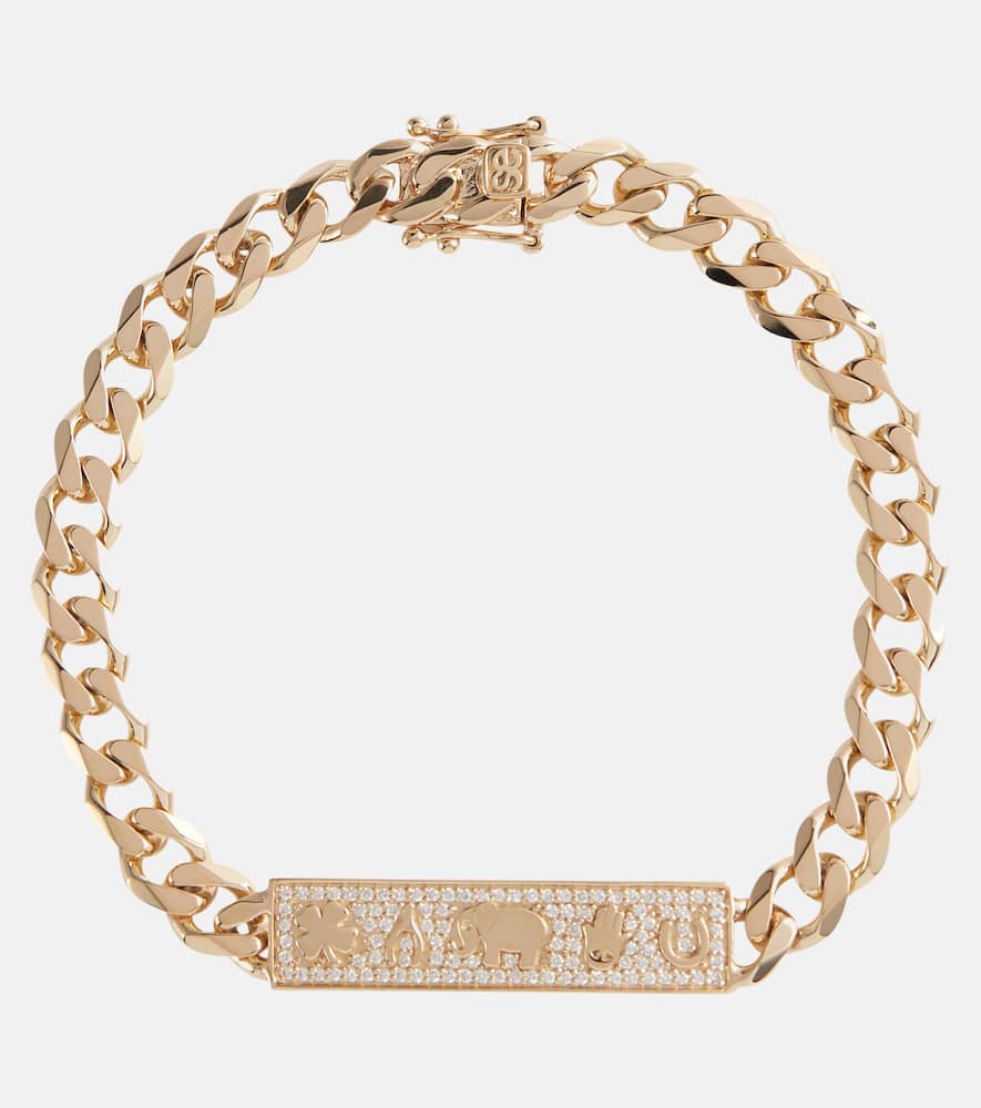 Luck 14kt yellow gold chain bracelet