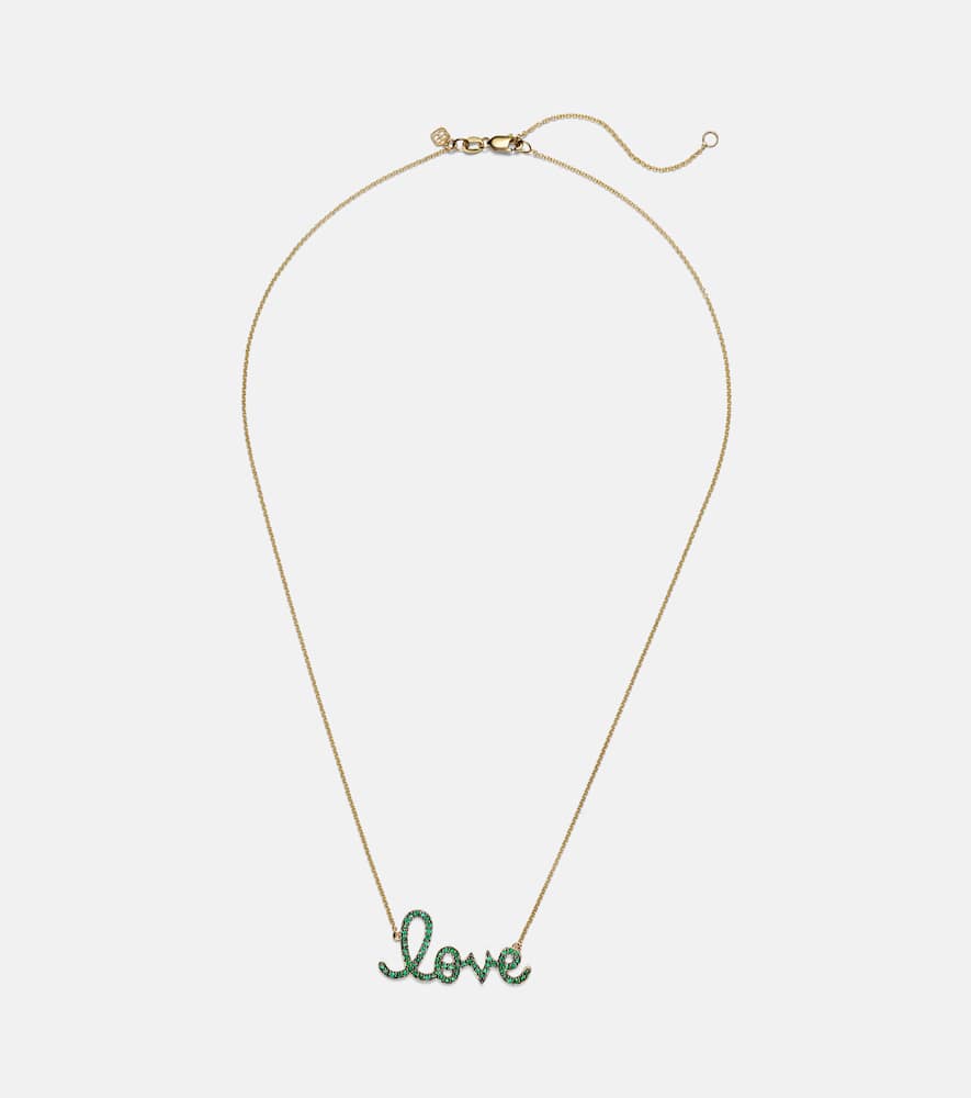 Love 14kt gold necklace with diamonds