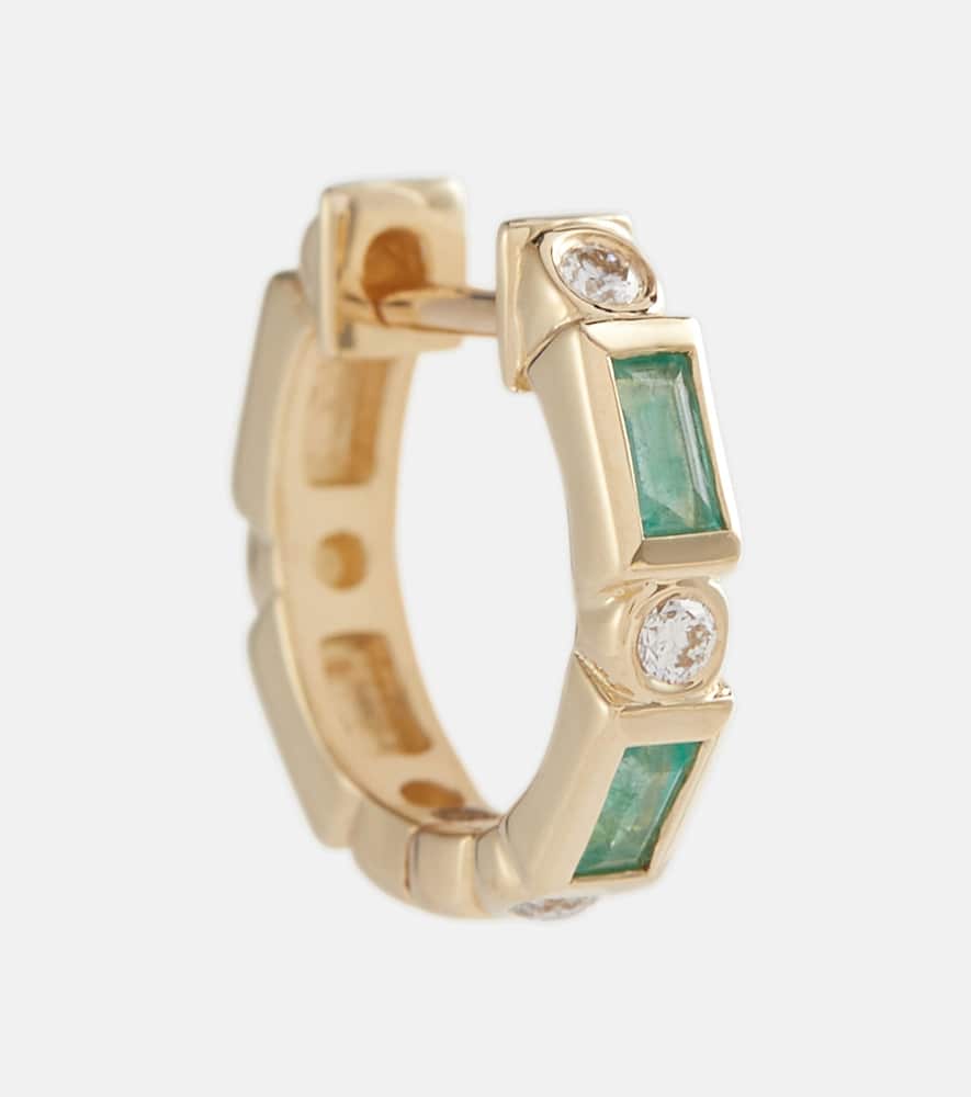 Huggie 14kt yellow gold embellished earrings