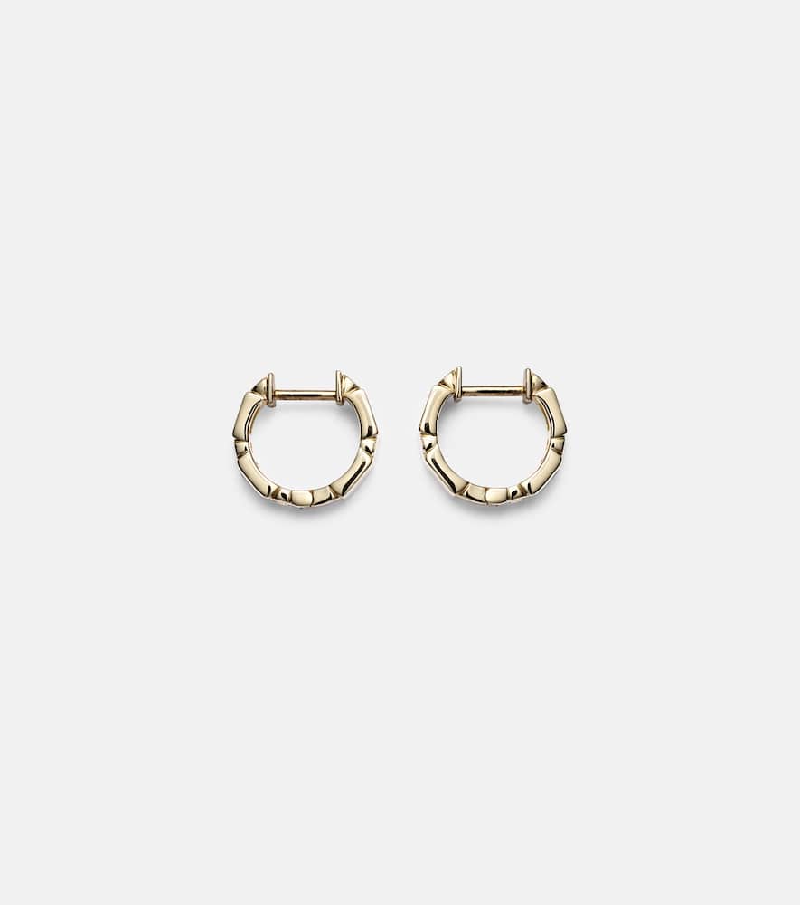Huggie 14kt yellow gold embellished earrings