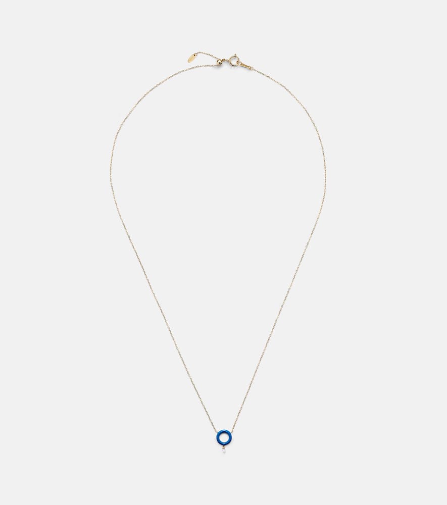 Persée 18kt gold chain necklace with white diamond