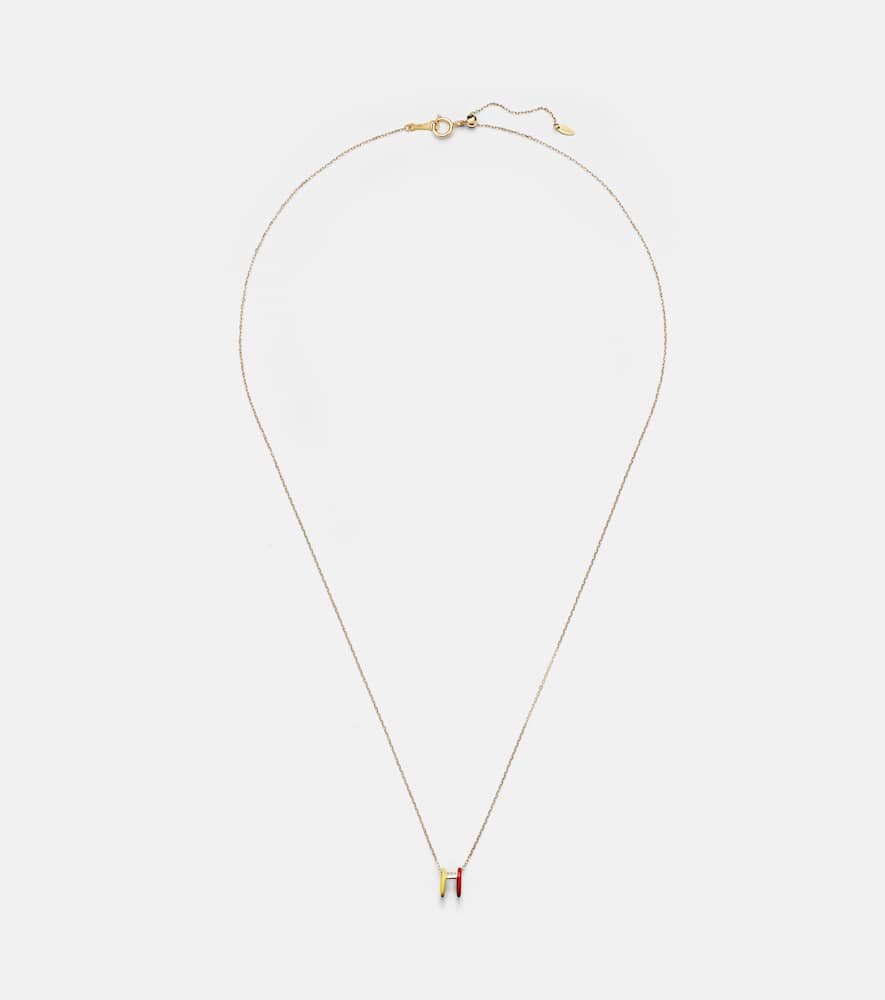 Persée 18kt gold necklace with enamel