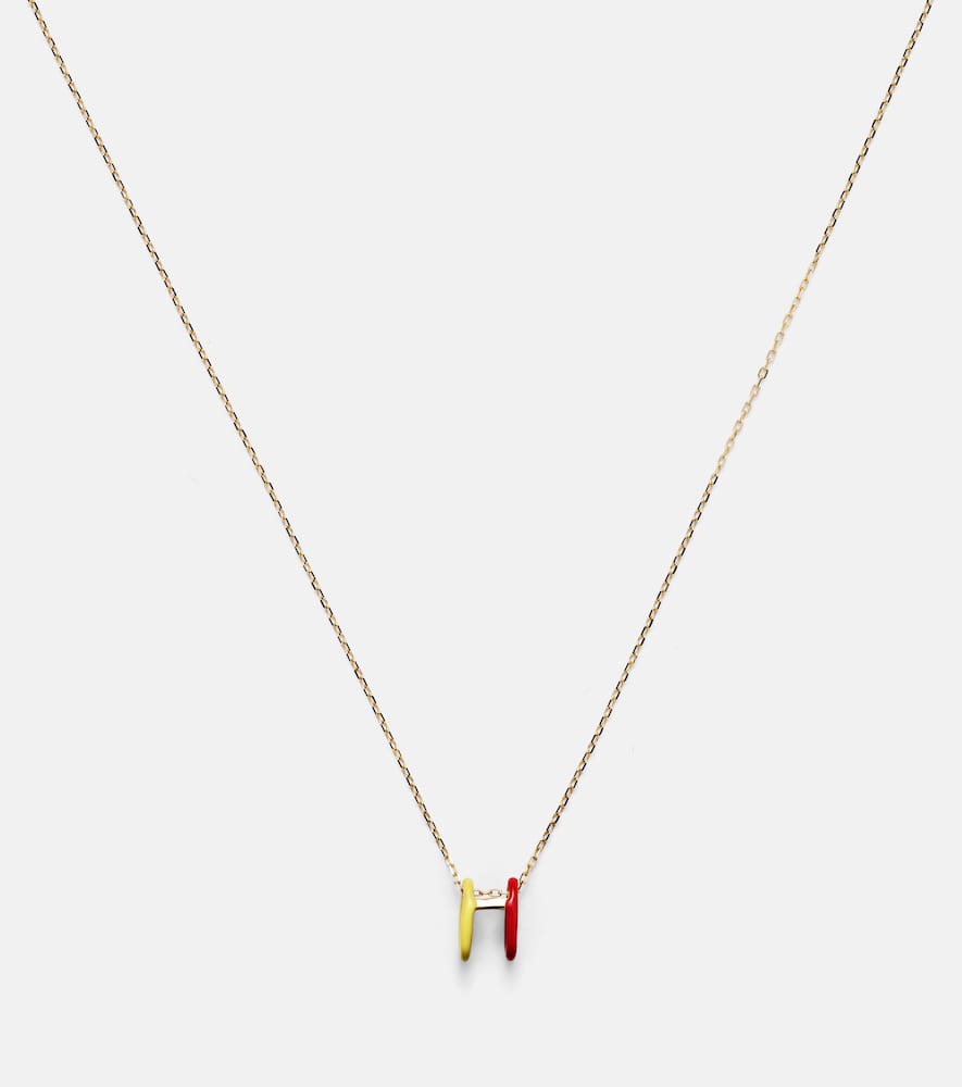 Persée 18kt gold necklace with enamel
