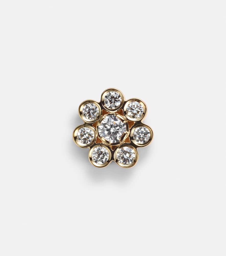 Bellis single 18kt yellow gold earring with diamonds