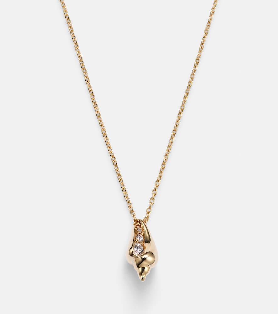 Conque D'or Diamant 18kt yellow gold necklace with diamond