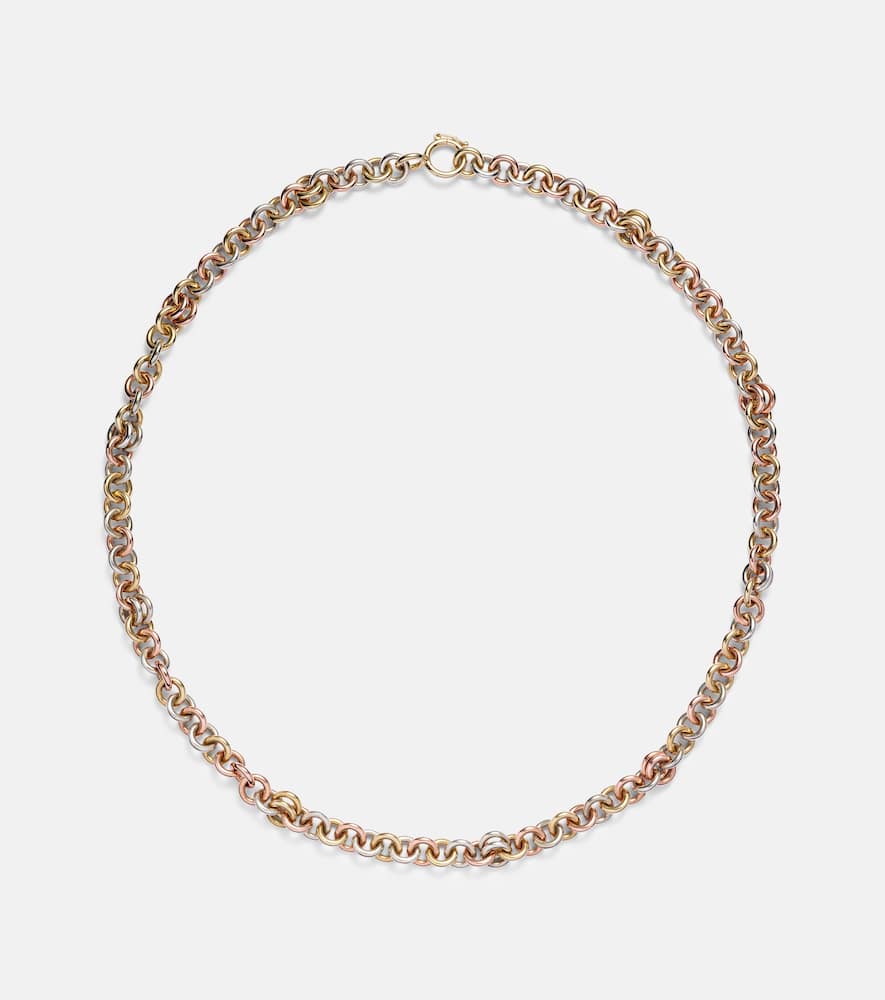 Serpens 18kt gold, rose gold and sterling silver chain necklace