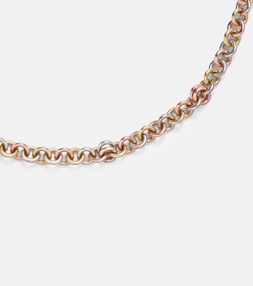Serpens 18kt gold, rose gold and sterling silver chain necklace