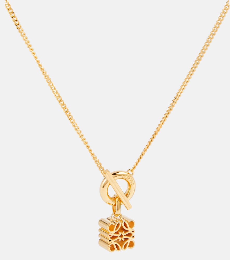 Anagram 24kt gold-plated sterling silver necklace