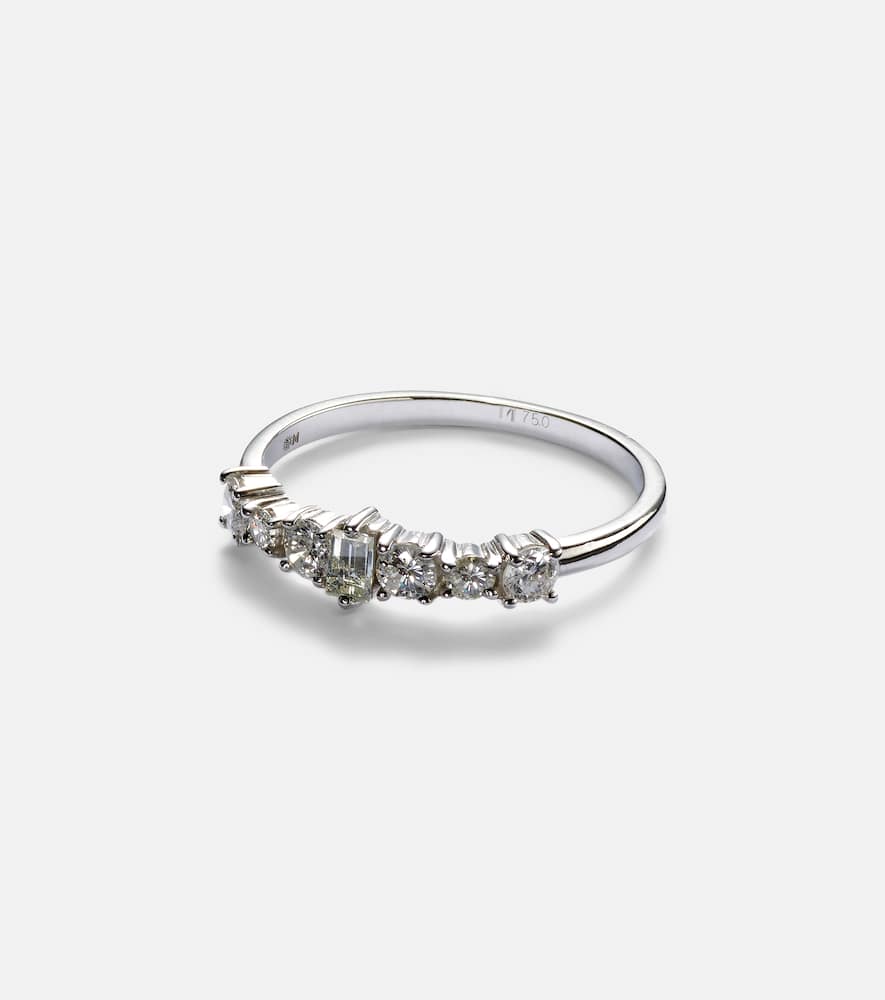 Rivulet 18kt white gold ring with diamonds