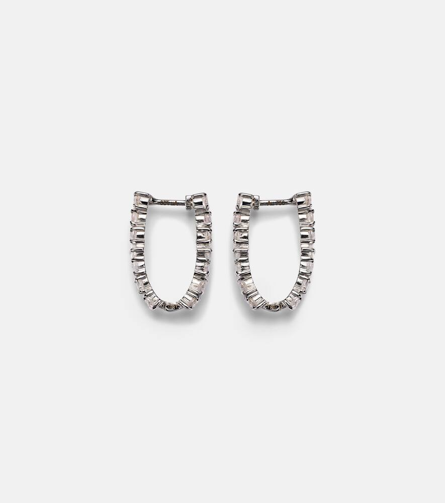 Rivulet 18kt white gold hoop earrings with diamonds