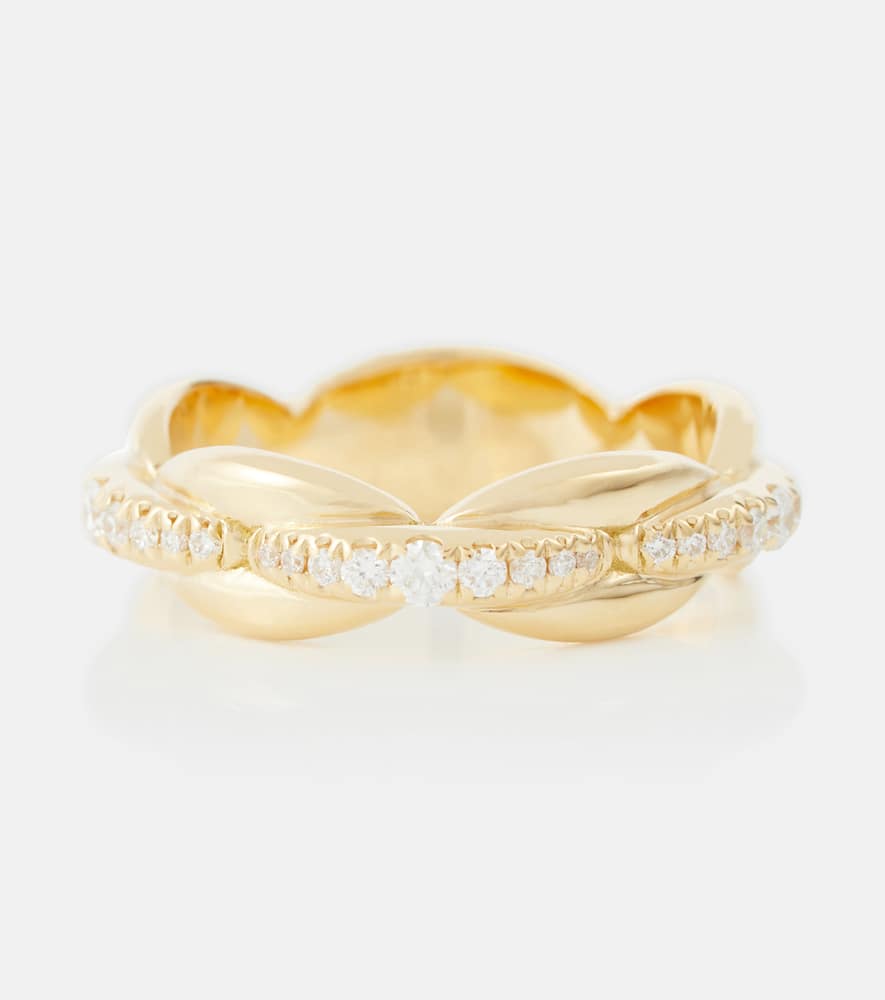 Ada 18kt gold ring with diamonds