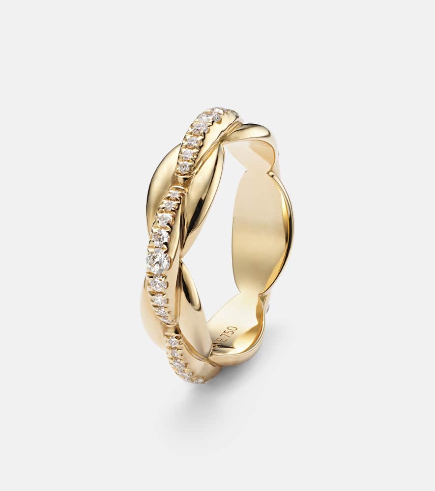 Ada 18kt gold ring with diamonds
