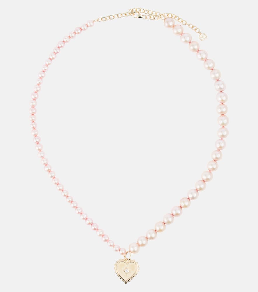 14kt gold necklace with pearls