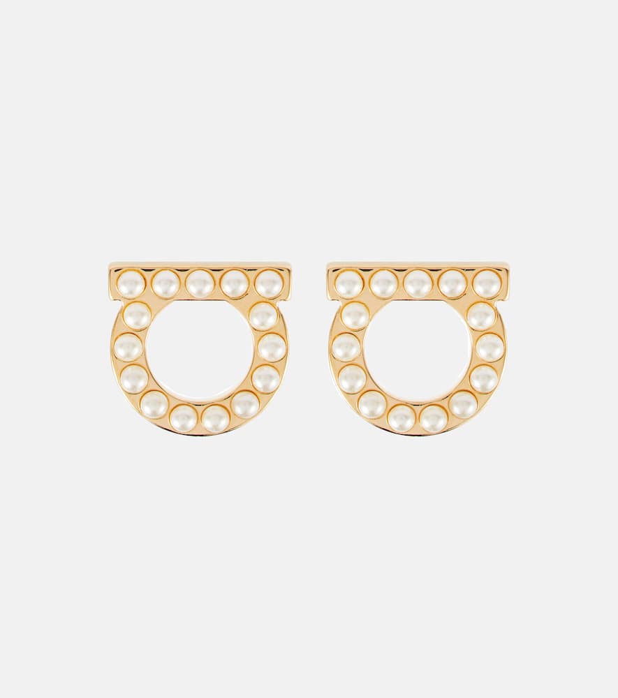 Gancio faux pearl-embellished earrings