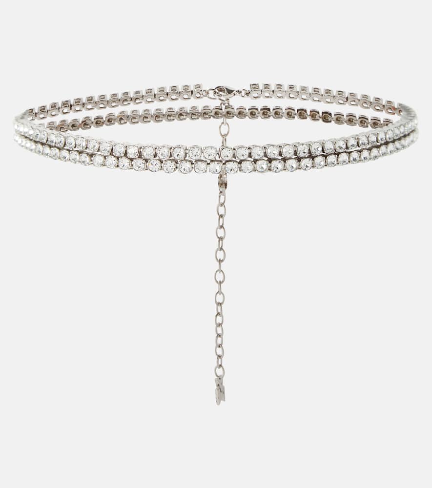 Crystal-embellished waist chain