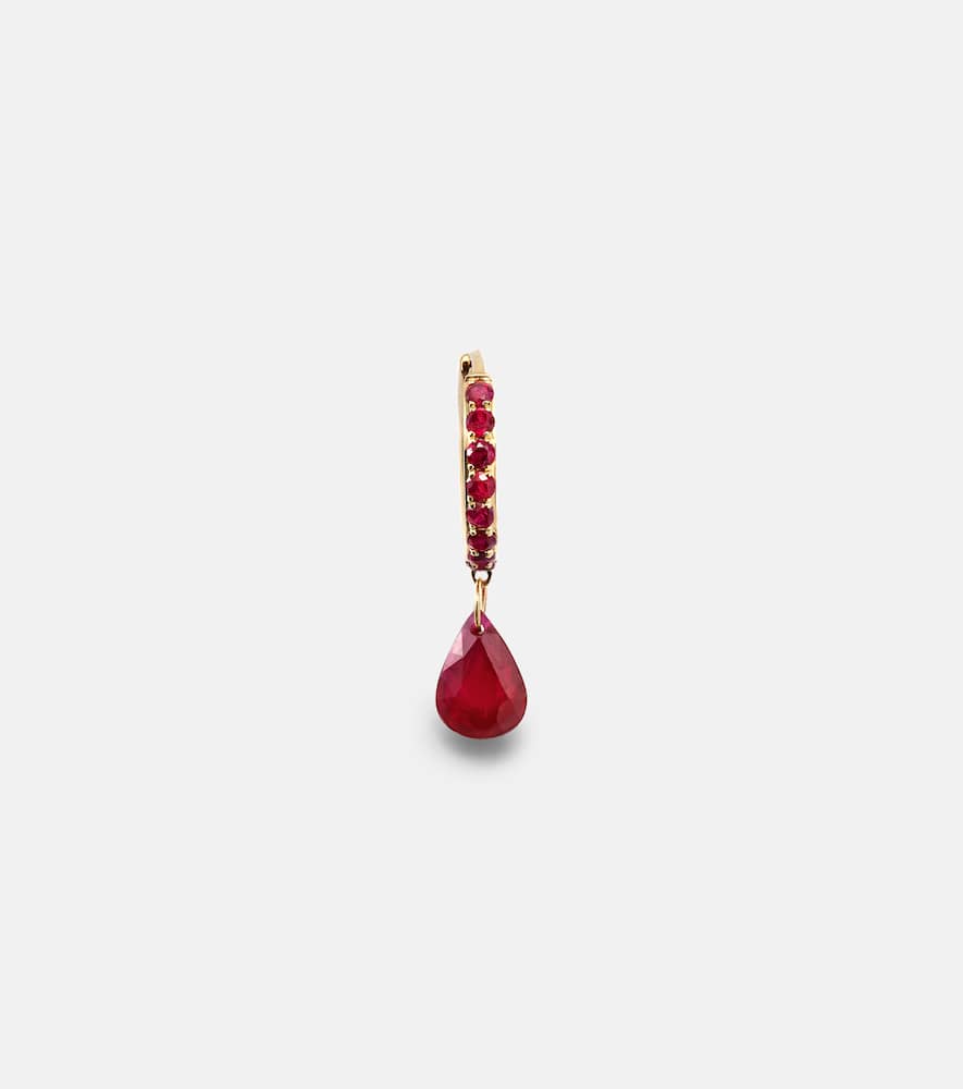 Persée Piercing 18kt gold single earring with ruby