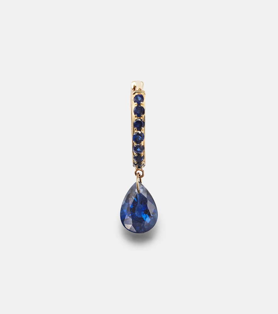 Persée 18kt gold single earring with sapphire and topaz