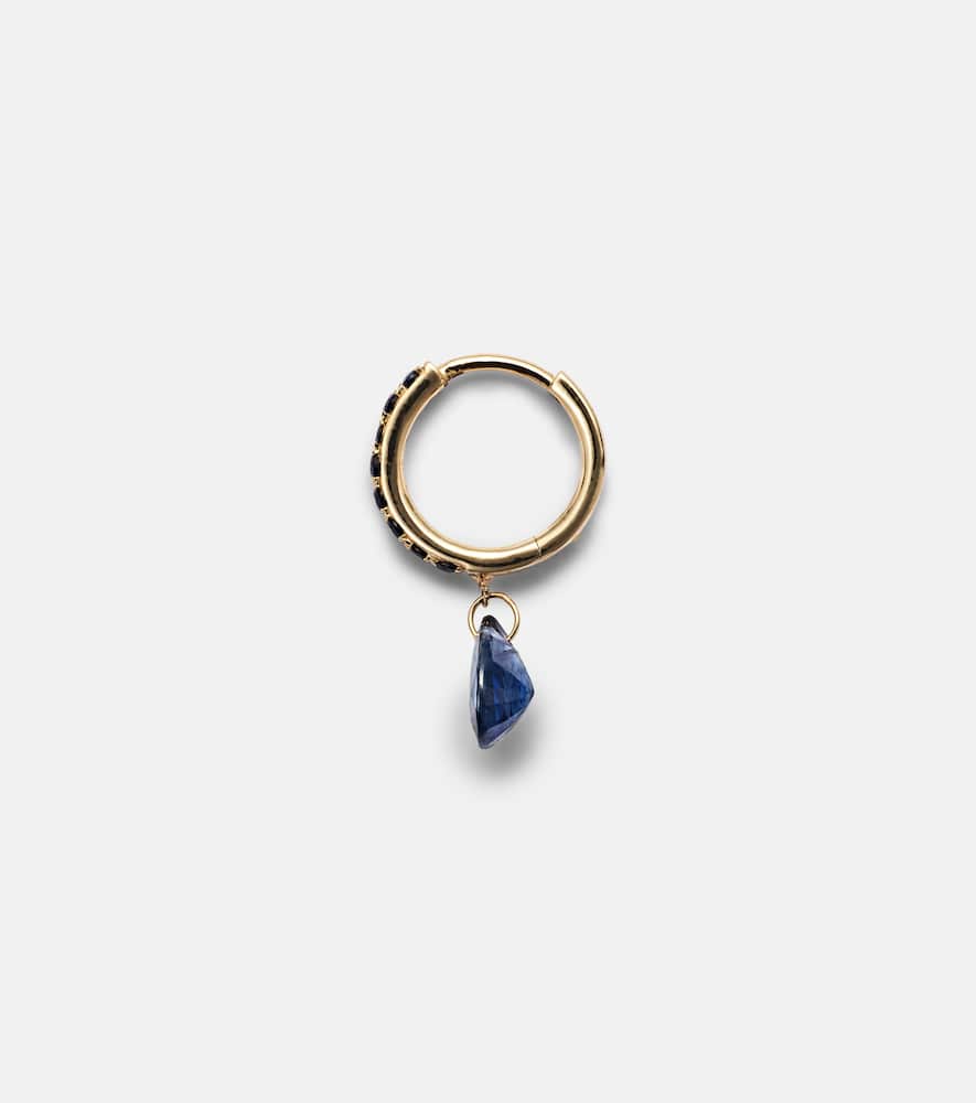 Persée 18kt gold single earring with sapphire and topaz