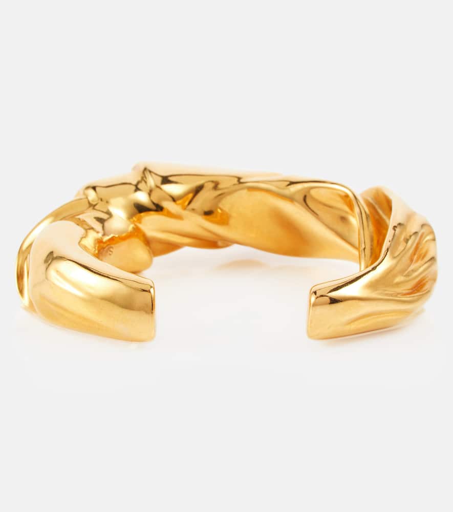 Twisted brass arm cuff