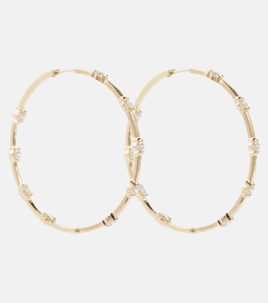 Zea 18kt gold hoop earrings with diamonds
